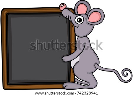 Mouse with chalkboard
