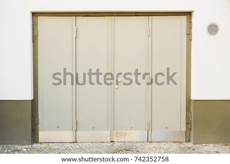 old industrial steel door