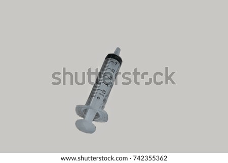 White background syringe isolated