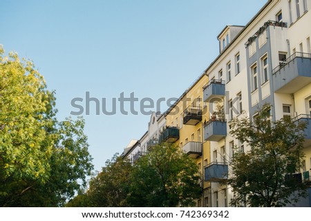 beautiful real estate picture with copy space in the sky