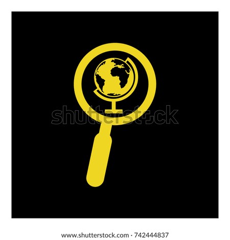 search globe icon vector