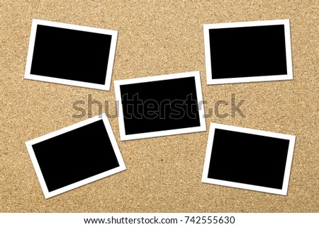 Blank photos on Corkboard