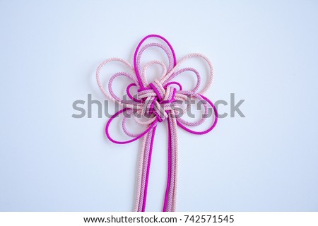 Hanamusubi; Japanese traditional knots with flower  and classical design