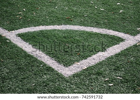 Green Grass Texture Of Soccer Or Football Field Corner