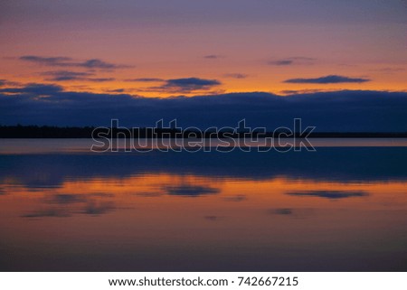 water reflection at sunset