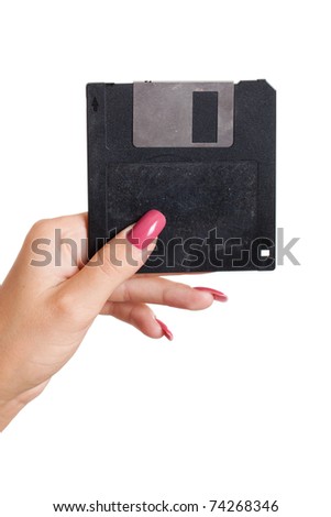floppy Disc in female hand