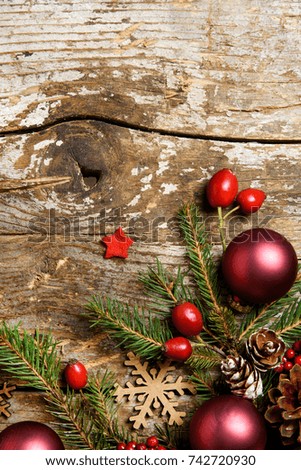 Rustic Christmas background 