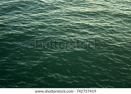 background, texture: sea water surface in evening illumination