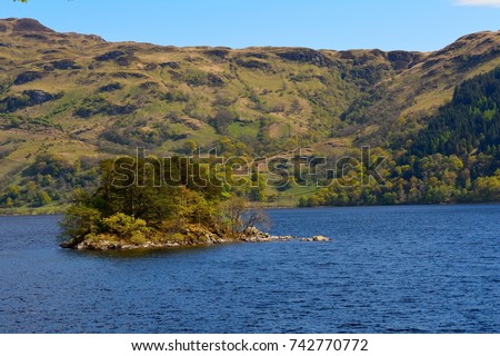 Tarbet island on Loch Lomond