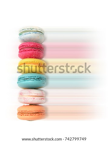 Colorful macarons cakes.