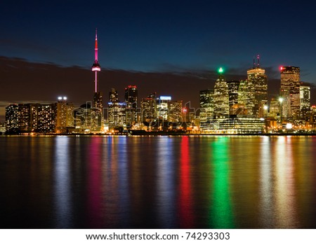 Toronto at night, Canada