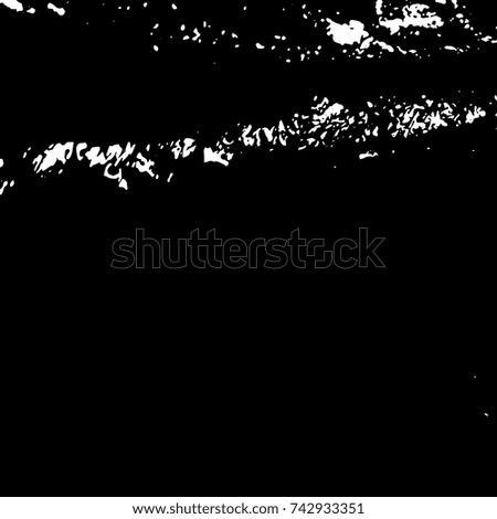 Ink Print Distress Background . Grunge Texture. Abstract Black and white illustration. Vector.