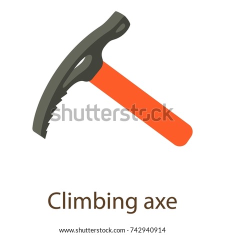Climbing axe icon. Isometric illustration of climbing axe vector icon for web