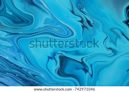 Blue marble texture design, fluid abstract art painting, fashion print, color mix/
