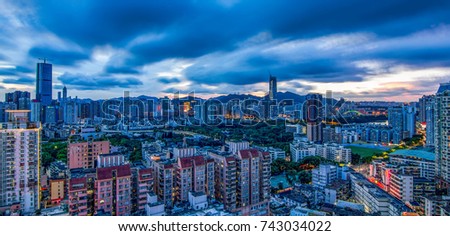 Night view of Shenzhen, Luohu
