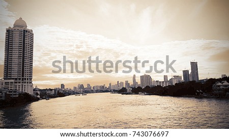 City and river