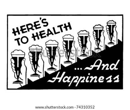 Here's To Health 2 - Retro Ad Art Banner