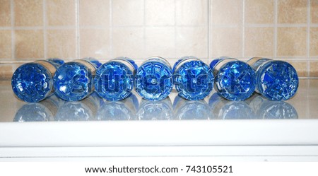 Sparkling drinking mineral water packaged in PET bottles