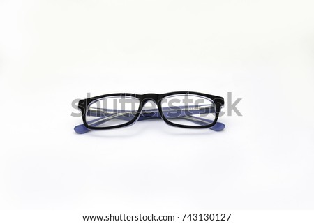 Pair of spectacles, on white background Royalty-Free Stock Photo #743130127