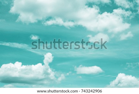 Colorful sky and soft clouds for background and postcard.Abstract and pastel color.
