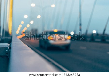 Abstract blur of traffic road in city town background. transport, travel concept