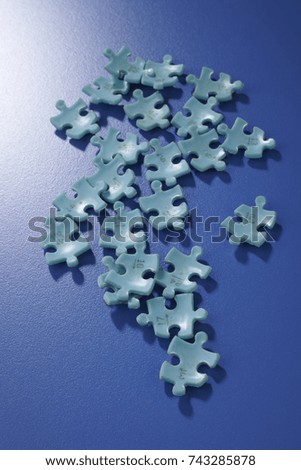 puzzle piece on the blue background