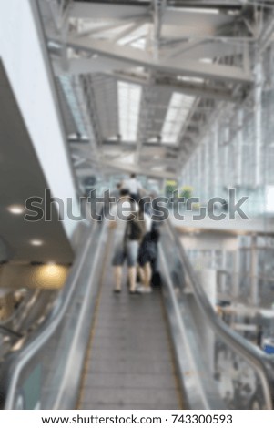 Abstract blur in airport for background