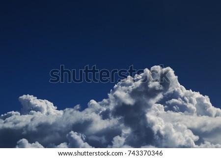 Clouds at night were shining in the moonlight, Night sky with clouds below background