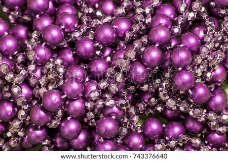 Close up of Purple and Pink Beads 