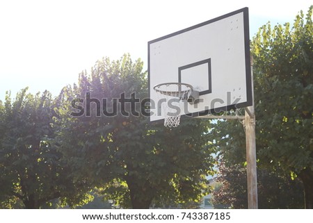 Basketball field outdoor park