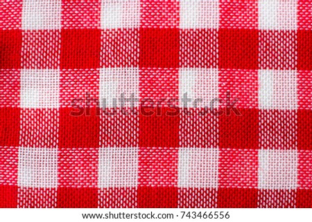 Plaid tablecloth
