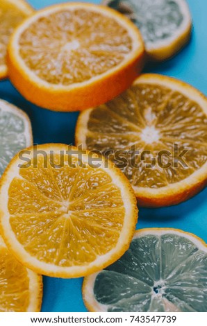 Fresh summer citrus on isolated background