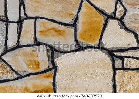 The surface of the rough stone