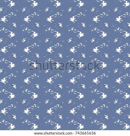 Blue flecked pattern with subtle geometric elements. Abstract vector. 