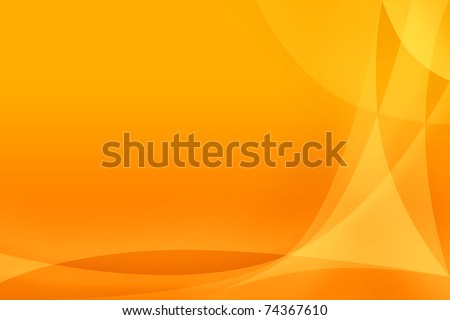 Orange and yellow  background of abstract warm curves
