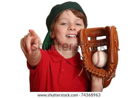 Portrait of a young basball player isolated on white background