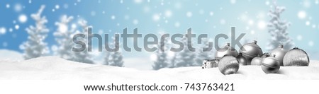 christmas banner panorama background Royalty-Free Stock Photo #743763421