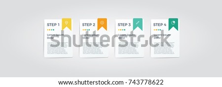 infographic element vector with four options, can be used for step, workflow, diagram, banner, process, business presentation template, web design, price list, timeline, report.