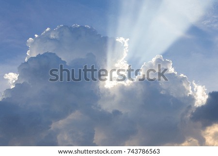 sky and cloud with sunlight in daylight nature background