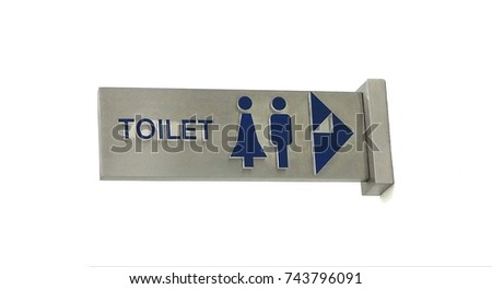 Toilet sign on white background,isolated