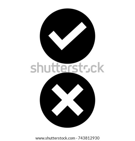 Right and Wrong icon vector design