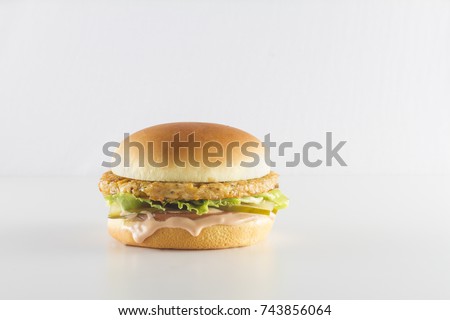 Chicken Burger Royalty-Free Stock Photo #743856064