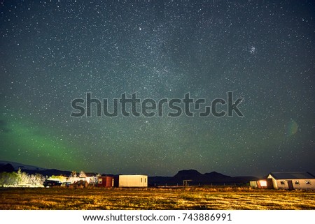 night sky with stars in Iceland