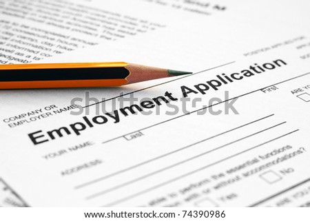 Employment application Royalty-Free Stock Photo #74390986