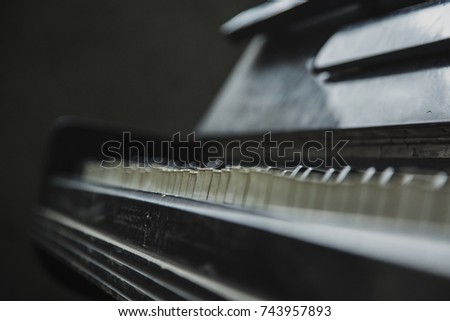 Old piano in the abandoned world. Ghost in the music.