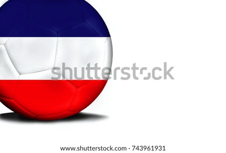 The flag of Los Altos was represented on the ball, the ball is isolated on a white background with space for your text.