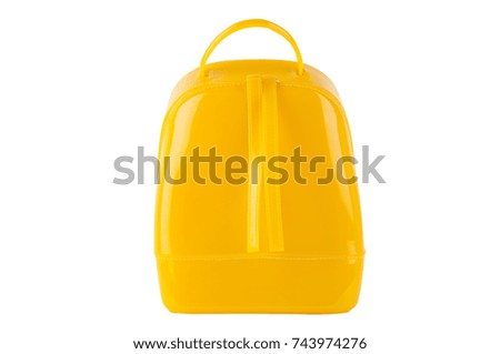 Yellow silicone backpack