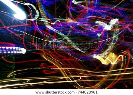 Abstract lighting transport with low speed shutter 