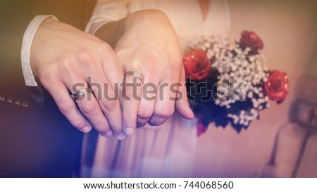 Hands with wedding rings
It can be used for printing on clothes, for various wallpapers and advertisements.
