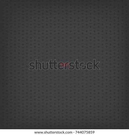 Abstract dark pattern background of plus and minus symbol for template design. Vector illustration.